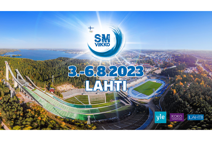 Lahdessa 3.-6.8.2023 järjestettävässä SM-viikko-tapahtumassa mukana Suomen Olympiakomitea, Yle, .KOKO tapahtuma ja Lahden kaupunki.
